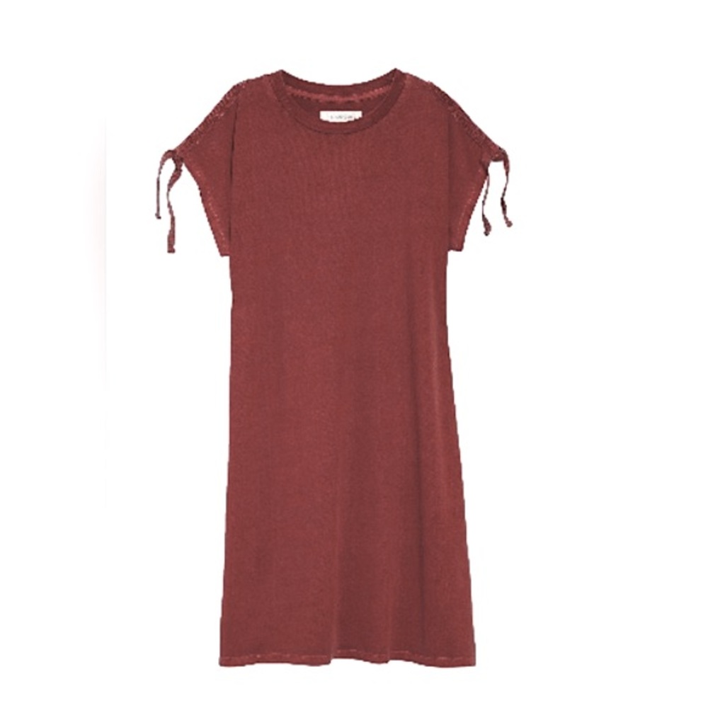 Treasure & Bond | Split Sleeve T-Shirt Dress | Girls M (8-10) | Red Rosewood
